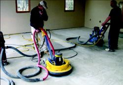 Polyaspartic polyureas don't require the deep profile preparations that other coatings do. Garage Floors 1 discovered that they could quickly diamond grind a garage floor surface with 80 grit pads to prepare the concrete surface.