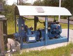 This shows one of 10 permanent Thompson Pump emergency backup pumps used by Regional Utilities in Walton County, Fla. The pumps are equipped with automatic start/stop systems.