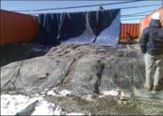 Powerblanket used to heat subgrade and eliminate frosting prior to pouring the concrete.