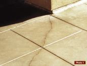 Photo 1. Reentrant corner crack at this wall occurred despite close joints in both directions.
