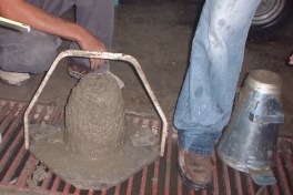 Slump tests (ASTM C143) are easy to perform.