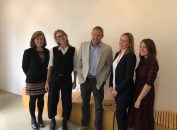 Hive 2018 deans: (l to r) standing in for Carol Galante, Sara Draper Zivetz, associate director, Terner Center for Housing Innovation; Anne Torney, AIA, LEED AP BD+C, partner, Mithun;  Fritz Wolff, co-founder, Katerra; Caroline Vary, managing director of asset management, Jonathan Rose Companies; and Natalie Bruss, partner, Fifth Wall.