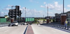 The four-lane, north-south connector extends University Boulevard north from the US 90A intersection, helping alleviate congestion on State Highway 6.