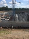 The basin is a watertight concrete structure that captures 20 million gallons of untreated wastewater during storm events.