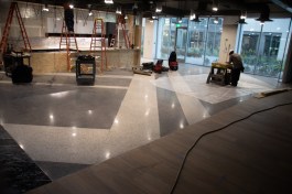 Overlays can provide a floor that looks better than terrazzo.