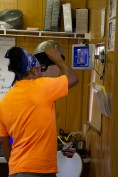 Workers simply scanned their codes using the tablet to clock in and out.