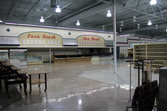 Dancer Concrete Design visited an abandoned Pick ‘n Save supermarket with the architect and church members before they decided to buy the property. The building committee knew what polished concrete was but not much else, so owner Nick Dancer explained what to expect from formerly tiled concrete substrate. The church didn’t have the budget for a deep grind or overlay, so members weren’t surprised or disappointed by shadowing in the finished surface.