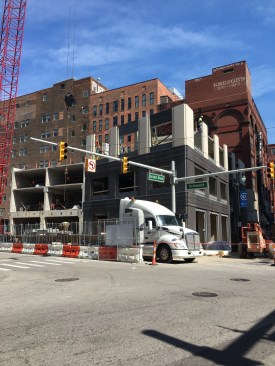 Named for its location on Michigan’s well-known Grand River Avenue, the building takes up 100% of a corner lot. Using precast instead of cast-in-place concrete minimized traffic and construction site congestion