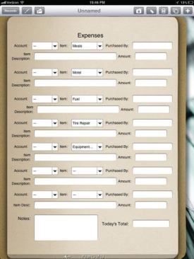 Each day an office employee fills out an expense report based on the field report data sent from the jobsite. Costs are categorized by task.