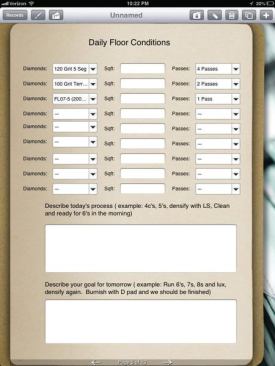 The foreman also includes a description of the next day’s work plan, and materials needed.