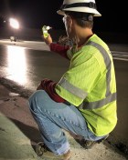 Testing the surface humidity on a regular basis helps regulate the curing process.