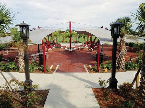 This banquet garden overlooking the Great Lawn can be rented for weddings and other special events.