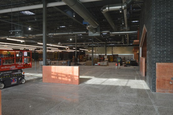 The floor has a shine even before the final clean-up and burnish.