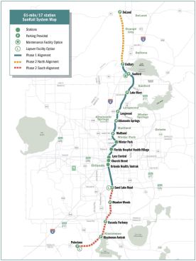 Sunrail system map.