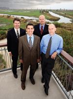 From left: Lawyer Shawn Hagerty and Stormwater Managers Drew Kleis, Kris McFadden, and Jon VanRhyn.