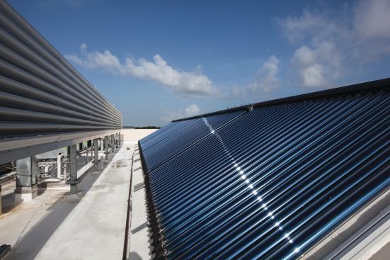 Thermal solar water heaters.