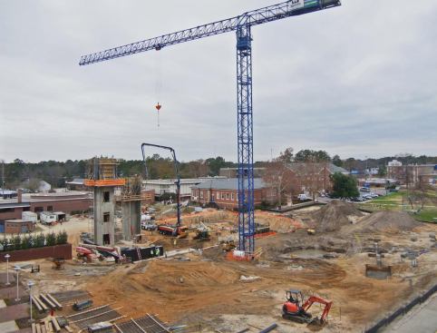 Wayne Brothers Inc. built freestanding cores/shear walls for the new science and technology building at Fayetteville State University in Fayetteville, N.C., using self-consolidating concrete.
