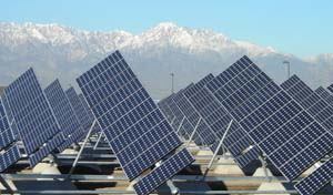 Just behind Inland Empire's headquarters is a 1-MW installation of solar panels mounted d on single-axis trackers. They tilt up to 20 degrees to follow the sun's path throughout t the day, generating up to 30% more energy than fixed-tilt systems. Photos: Inland Empire Utilities Agency and SunPower Access