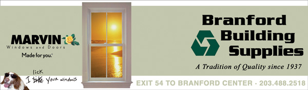 Casey the dog in Branford Building Supplies ad