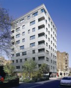 Stadthaus, a 9-story story building in London that's one of the first modern examples of mass timber construction.