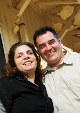 Margaret Price Sims, vice president, and husband Sean Sims, marketing administrator