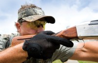 TAKING AIM AT PROSPECTS: Aside from being arguably the best building material sales rep in America, Jackie Allmond also has become an accomplished skeet shooter who can hold his own against professional competition.