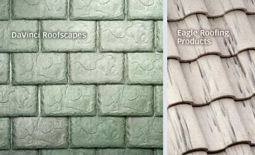 CAP STONE: DaVinci Roofscapes' new VariBlend Valor� Slate composite product comes 12-inches wide and in two color options. Eagle Roofing Products' Cool Roof Tile can save homeowners 10% to 30% on their cooling bills, depending on the tile color, the maker says.