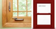 A CUT ABOVE: Simonton's new vinyl window, Decorum, flaunts a wood laminate interior and a range of hardware finishes to give the product a designer touch. Jeld-Wen added darker exterior colors to its EverTone line of vinyl windows, and the maker matched those offerings to its clad window lines, allowing homeowners to mix and match between different window materials.