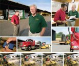 UNDER CONTROL: 5th Avenue Lumber president Bill Cady (green shirt) relies on assistant manager Todd Buxton to run the yard. Cady says installing a racking system two years ago improved efficiency markedly at his Columbus, Ohio, facility. Yard foreman Al Block shows how it's used.
