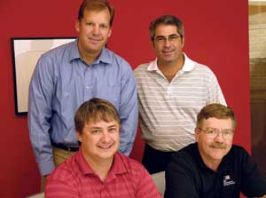 This year's judges for the ProSales Excellence Awards are, clockwise from top left: Chris Rader, ProSales columnist and president, Rader Solutions, Lafayette, La.; Rick Davis, ProSales columnist and president, Building Leaders, Chicago; Dick Tarr, manager and co-owner, Lapointe Lumber, Augusta, Maine; and Scott Casper, marketing director, Builders., Kearney, Neb.