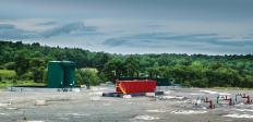 A natural gas site in the Marcellus Shale region.