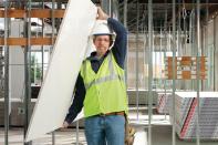 Lighten Up: National Gypsum developed 5/8-inch-thick wallboards that slow the spread of fire while weighing 15% less than standard Type X (fire-resistant) gypsum.