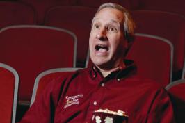 Jeff Palay, co-owner of Commonwealth Lumber in Willoughby, Ohio poses for a portrait at the capital theatre in downtown Cleveland on March 13, 2012. Commonwealth Lumber provided lumber for the recent filming of Avenger's, set in a downtown Cleveland cityscape transformed into a New York City look-alike.