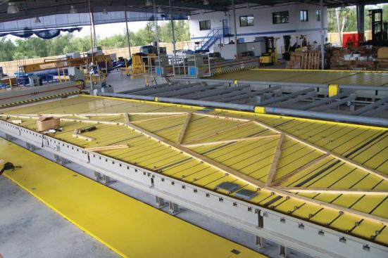 A Total Package: Builders First- Source says its willingness to install what it assembles (such as trusses, being made here) is a key to its success.