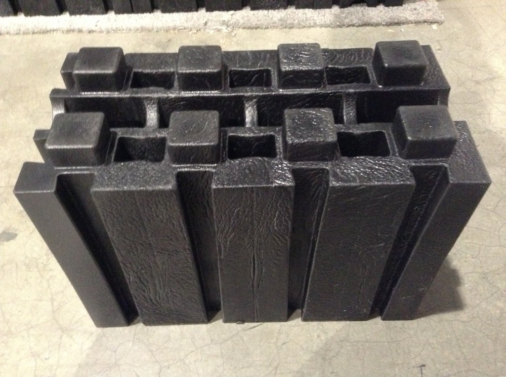 Lok-N-Blok's 12-inch composite blocks can be cut into 3-inch increments. They are designed to replace a 2-by-4 wood-frame wall assembly.