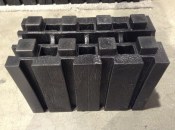 Lok-N-Blok's 12-inch composite blocks can be cut into 3-inch increments. They are designed to replace a 2-by-4 wood-frame wall assembly.