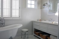PVC's natural water-resistance makes it a good fit for use in baths