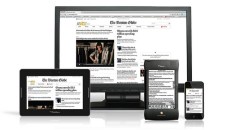 Boston Globe responsive website, featuring Apple Newton. Photo courtesy of Antoine Lefeuvre