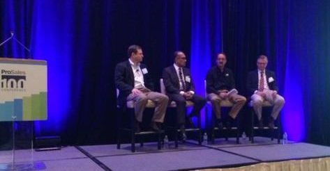 CEOs, left to right: Mitch Lewis, of BlueLinx, Manny Pina of National Lumber, Peter Alexander of BMC, and Ted Galbraith of Foxworth-Galbraith 