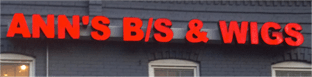 Sign on a storefront in Washington, DC