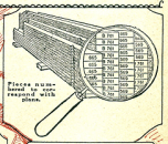 Graphic showing numbered Sears home kit lumber