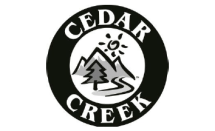 Cedar Creek logo in black and white