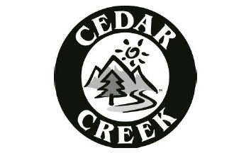 Cedar Creek logo in black and white