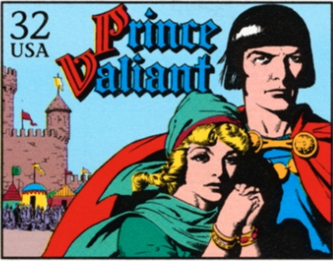 Prince Valiant stamp from the 1950s
