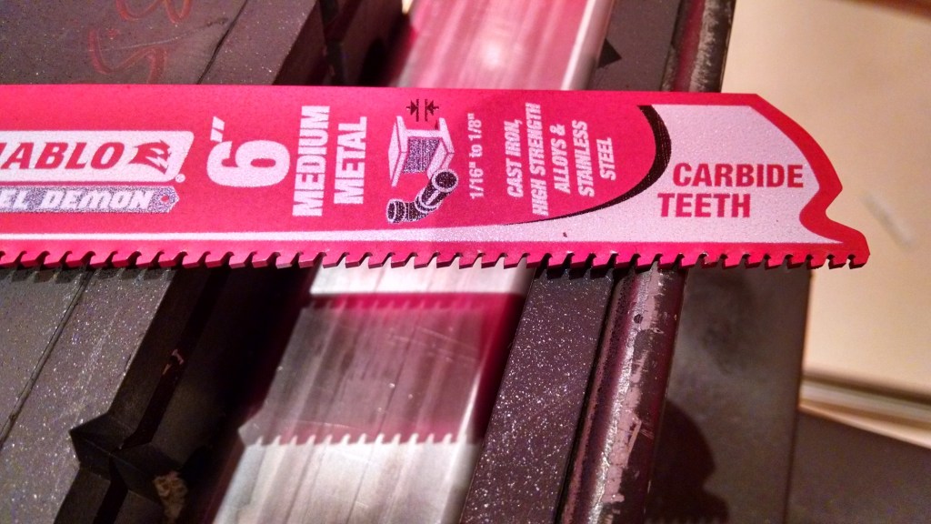 Carbide teeth is the standard in circular blades, but carbide teeth on every type of recip blade is a relatively new and growing trend. Shown here is the Diablo Steel Demon blade for cutting cast iron, high strength alloys, and stainless steel.