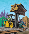 Man high on marijuana driving a forklift dangerously