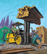 Man high on marijuana driving a forklift dangerously
