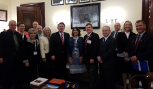 Sen. Cory Gardner, R-Colo. (seventh from left) meets with dealers and LBM association and industry representatives during NLBMDA's Capitol Hill visits.