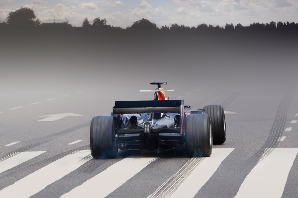 Picture of racecar, part of cover image for ProSales June/July 2018