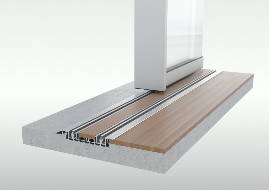 The Low Profile Saddle Hybrid Sill for the cero system by NanaWall Systems.